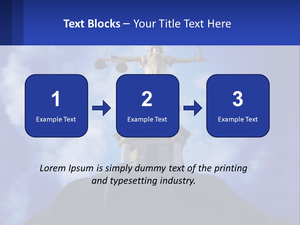 A Statue Of Lady Justice On Top Of A Building PowerPoint Template