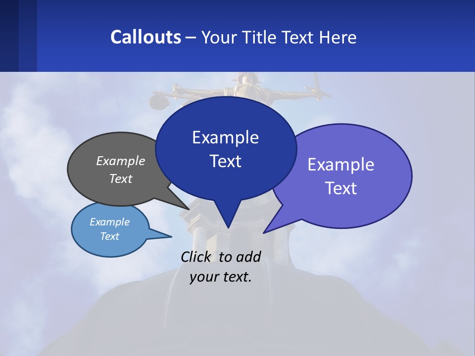 A Statue Of Lady Justice On Top Of A Building PowerPoint Template