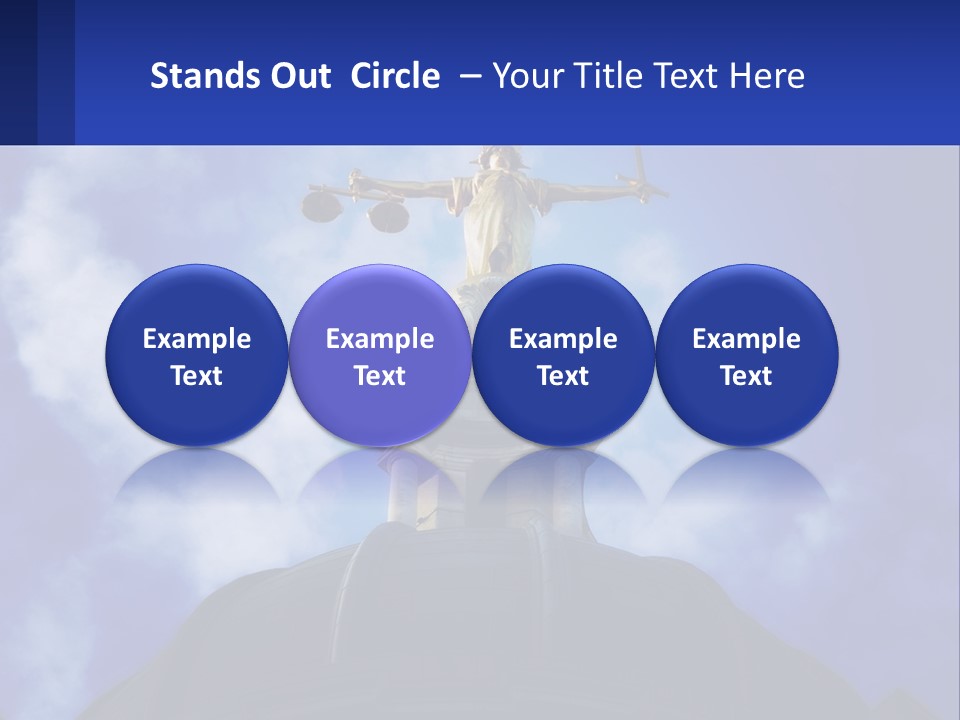 A Statue Of Lady Justice On Top Of A Building PowerPoint Template