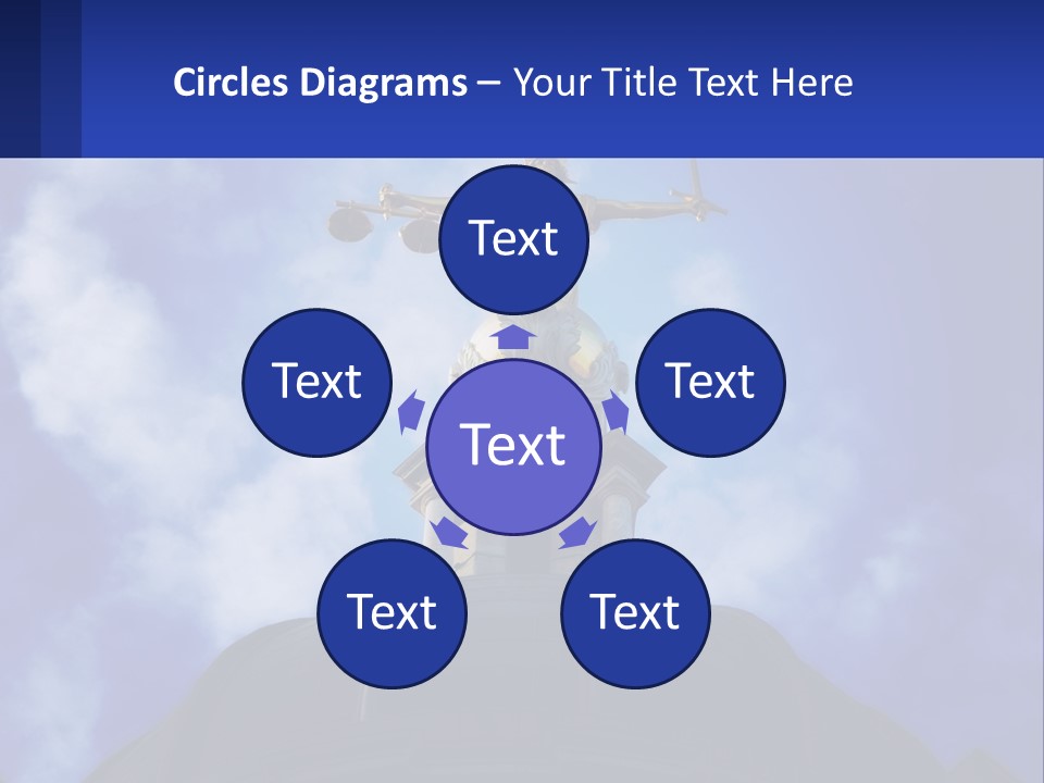 A Statue Of Lady Justice On Top Of A Building PowerPoint Template