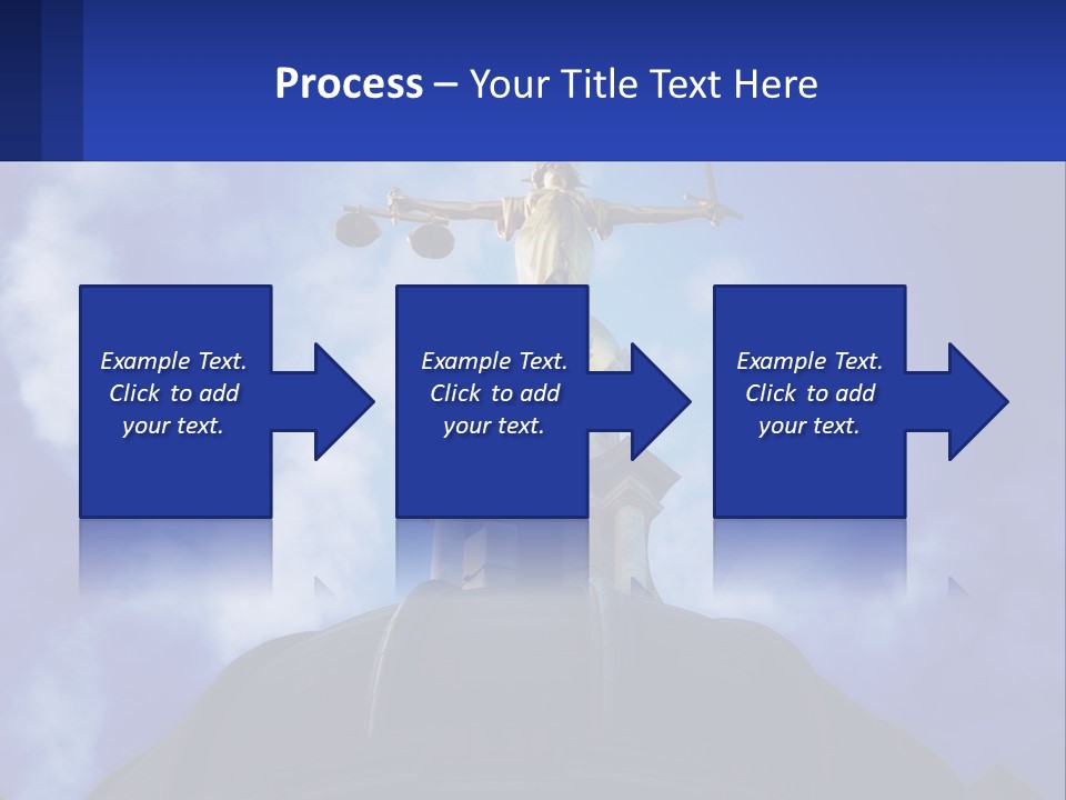 A Statue Of Lady Justice On Top Of A Building PowerPoint Template