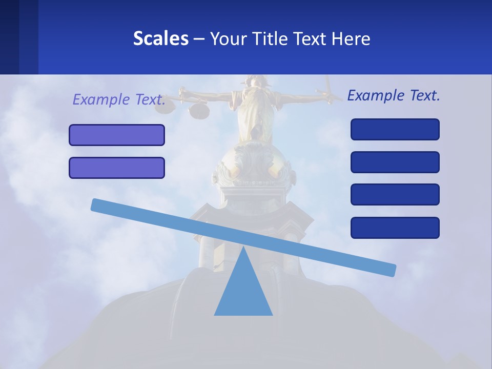 A Statue Of Lady Justice On Top Of A Building PowerPoint Template