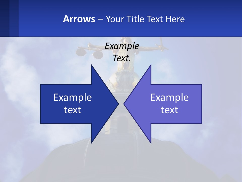 A Statue Of Lady Justice On Top Of A Building PowerPoint Template