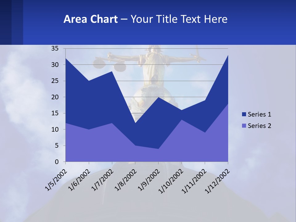A Statue Of Lady Justice On Top Of A Building PowerPoint Template