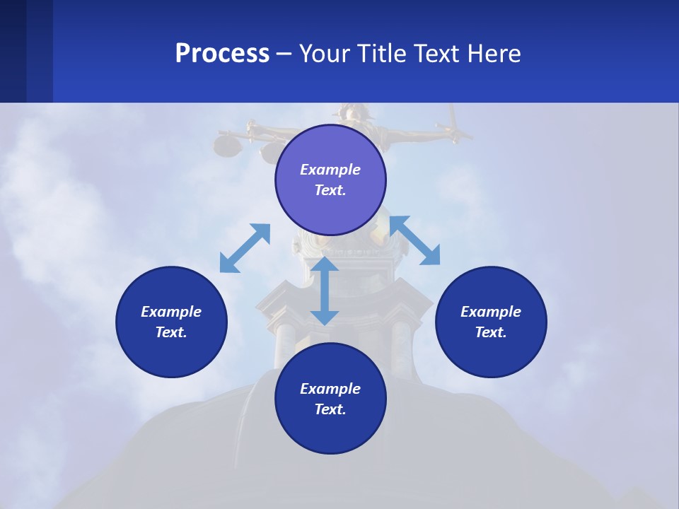 A Statue Of Lady Justice On Top Of A Building PowerPoint Template