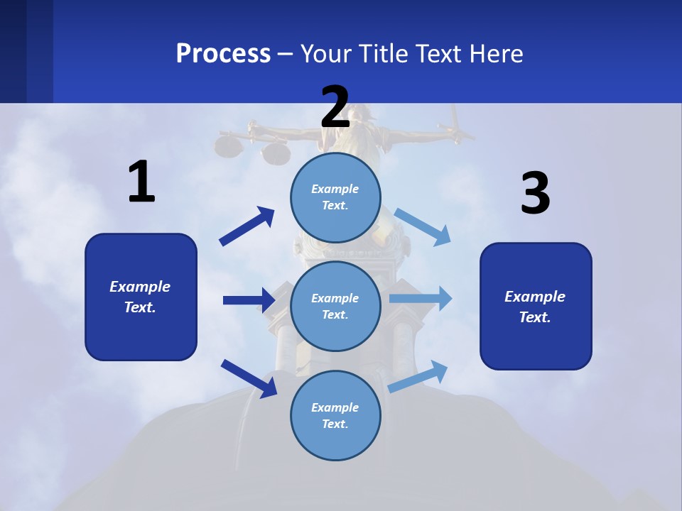 A Statue Of Lady Justice On Top Of A Building PowerPoint Template