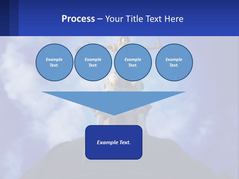 A Statue Of Lady Justice On Top Of A Building PowerPoint Template