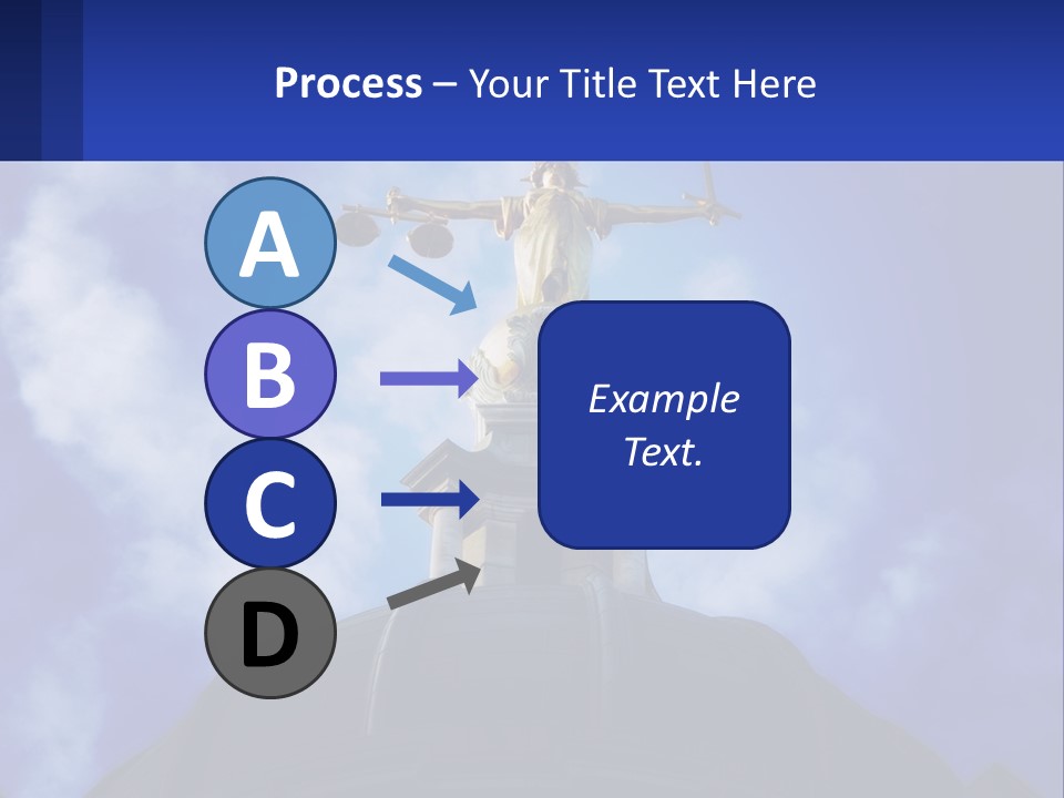 A Statue Of Lady Justice On Top Of A Building PowerPoint Template
