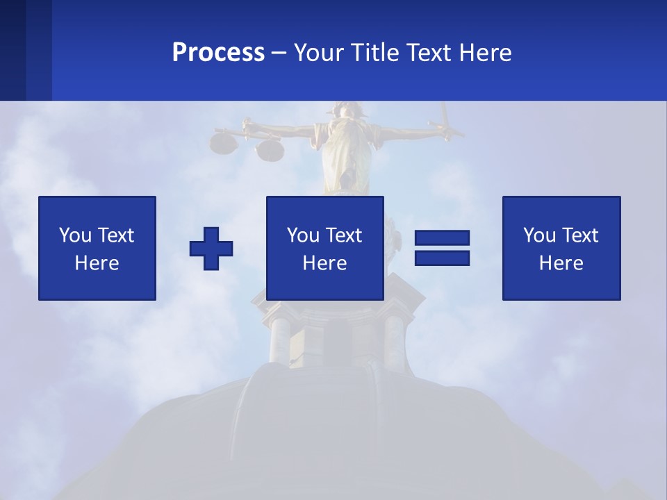 A Statue Of Lady Justice On Top Of A Building PowerPoint Template