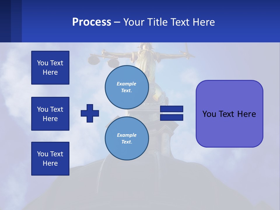 A Statue Of Lady Justice On Top Of A Building PowerPoint Template