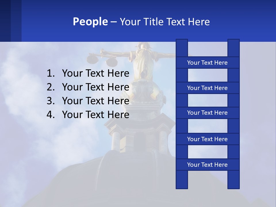 A Statue Of Lady Justice On Top Of A Building PowerPoint Template