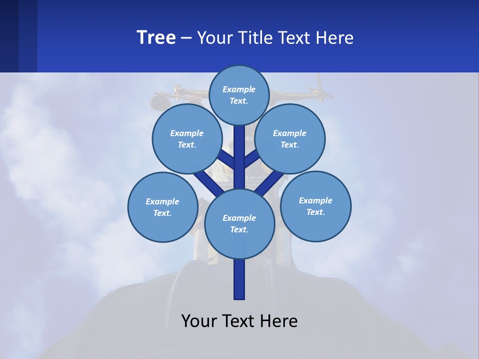 A Statue Of Lady Justice On Top Of A Building PowerPoint Template