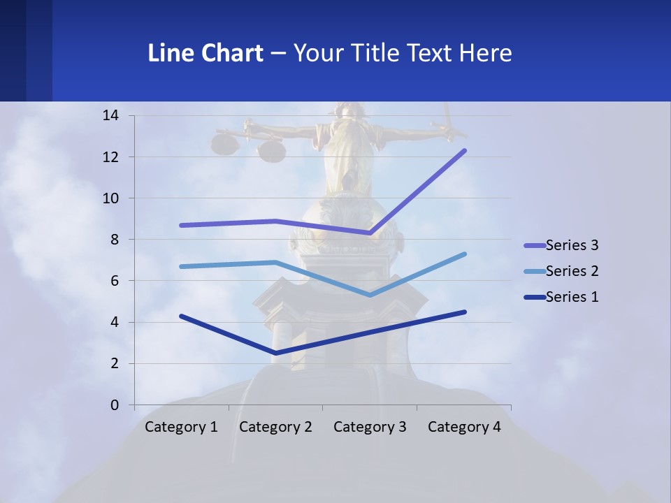 A Statue Of Lady Justice On Top Of A Building PowerPoint Template