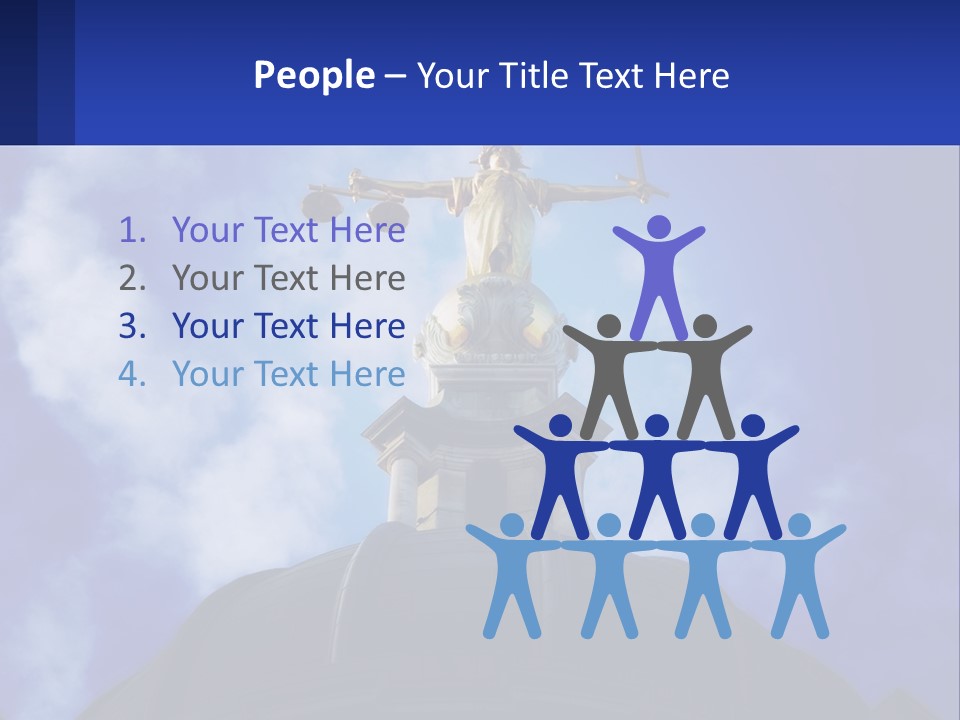 A Statue Of Lady Justice On Top Of A Building PowerPoint Template