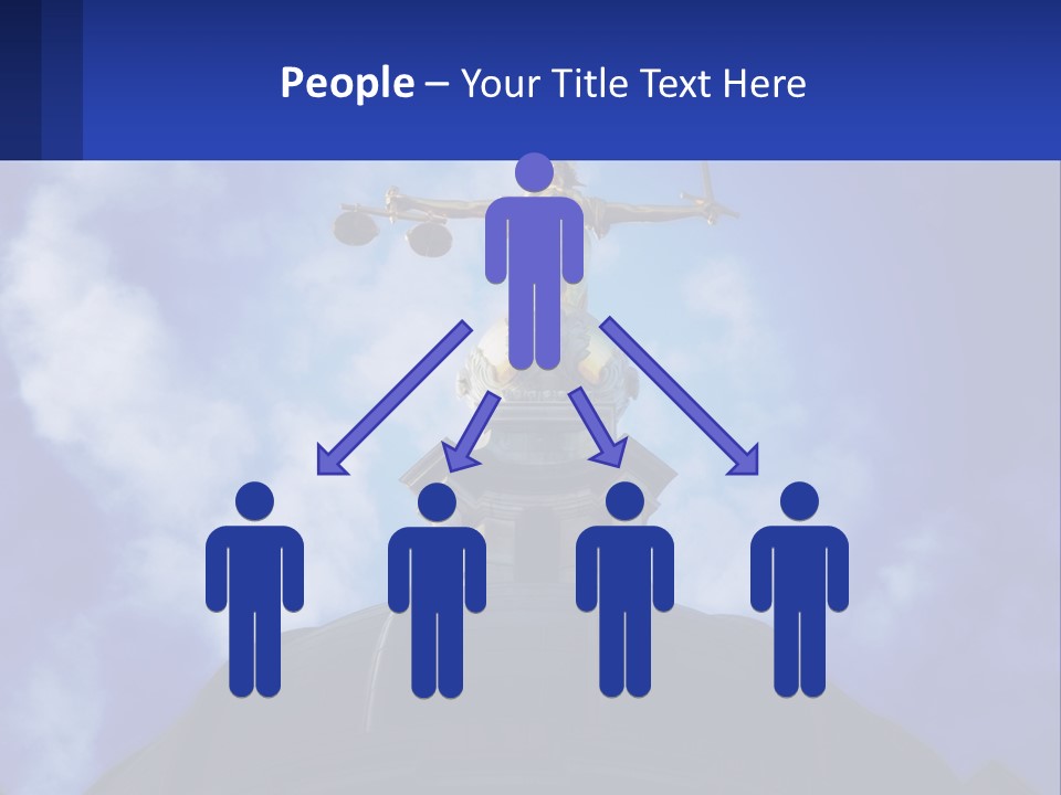 A Statue Of Lady Justice On Top Of A Building PowerPoint Template