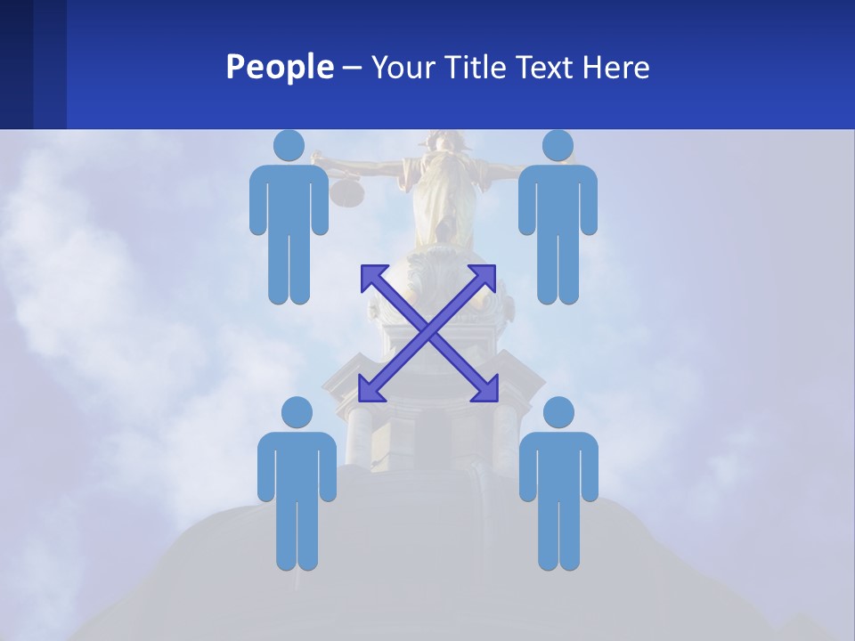 A Statue Of Lady Justice On Top Of A Building PowerPoint Template