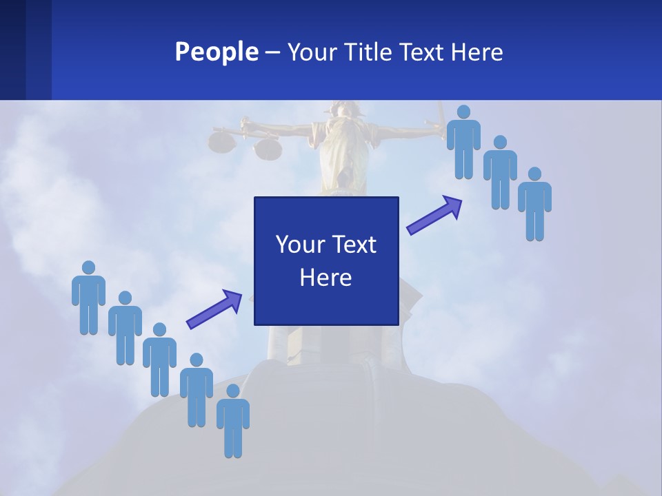 A Statue Of Lady Justice On Top Of A Building PowerPoint Template