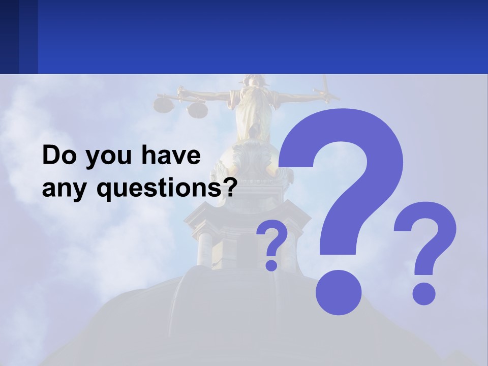 A Statue Of Lady Justice On Top Of A Building PowerPoint Template