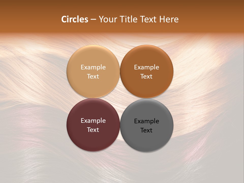 A Group Of Different Colored Hair On A Black Background PowerPoint Template