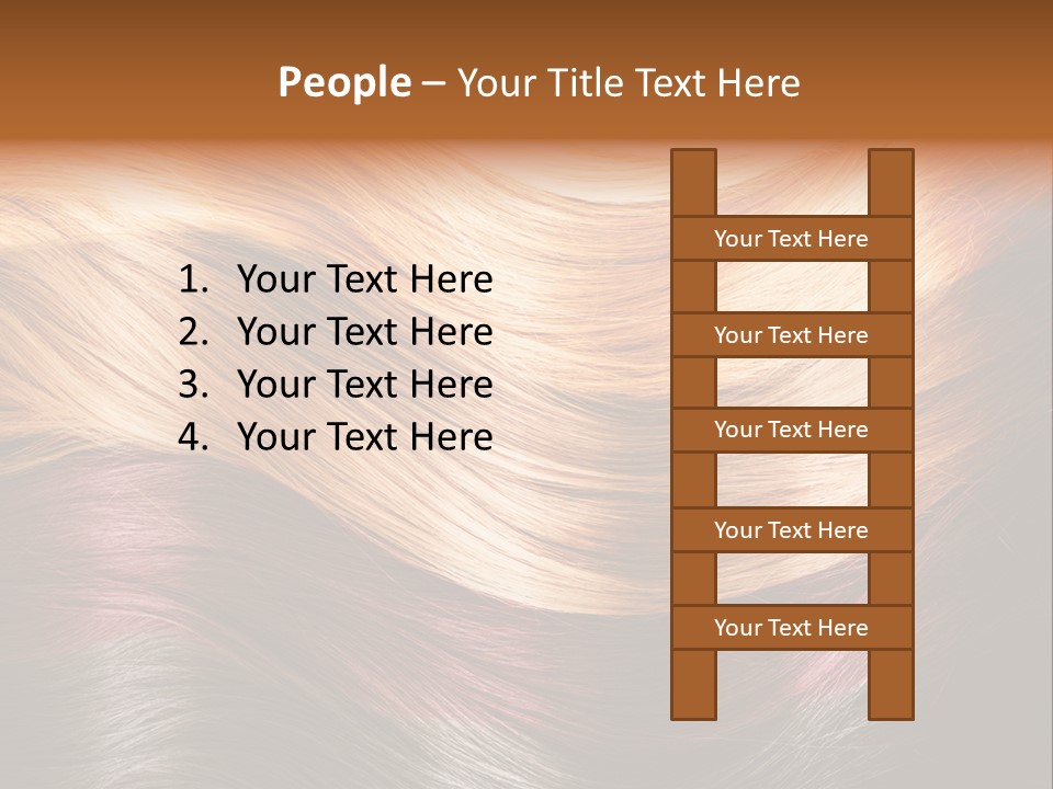 A Group Of Different Colored Hair On A Black Background PowerPoint Template