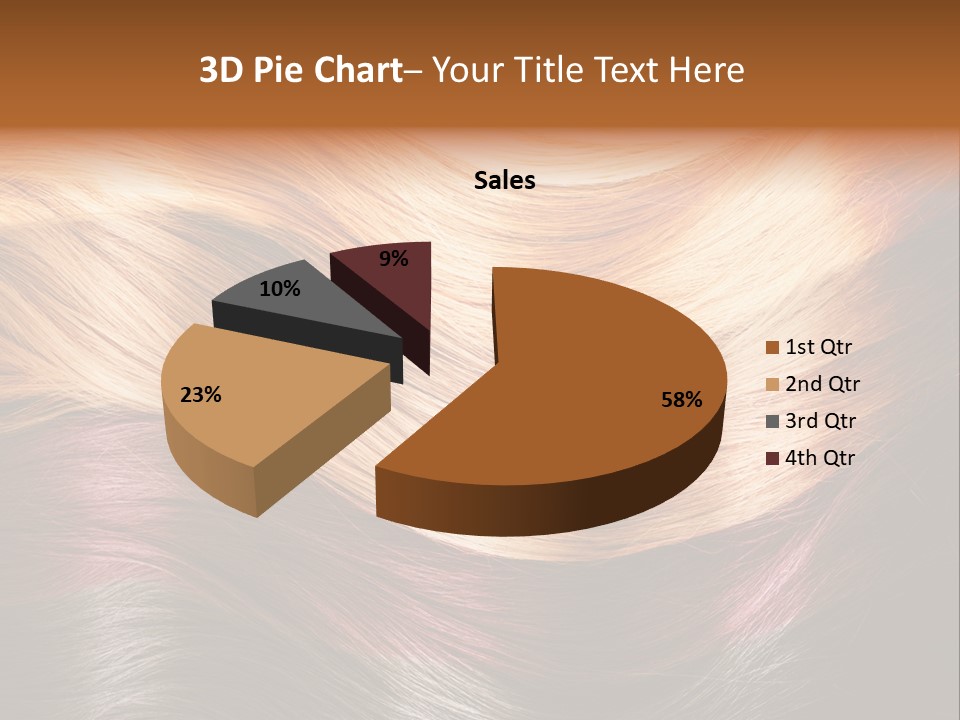 A Group Of Different Colored Hair On A Black Background PowerPoint Template