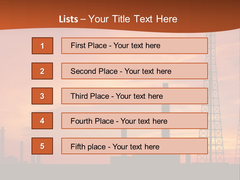 A Power Plant With A Sunset In The Background PowerPoint Template