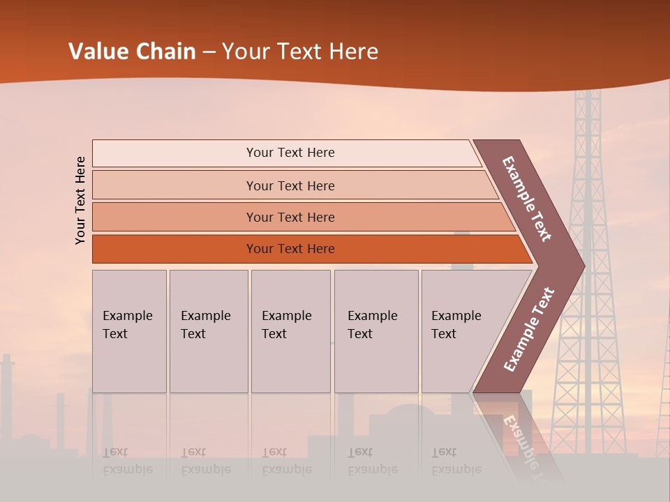A Power Plant With A Sunset In The Background PowerPoint Template