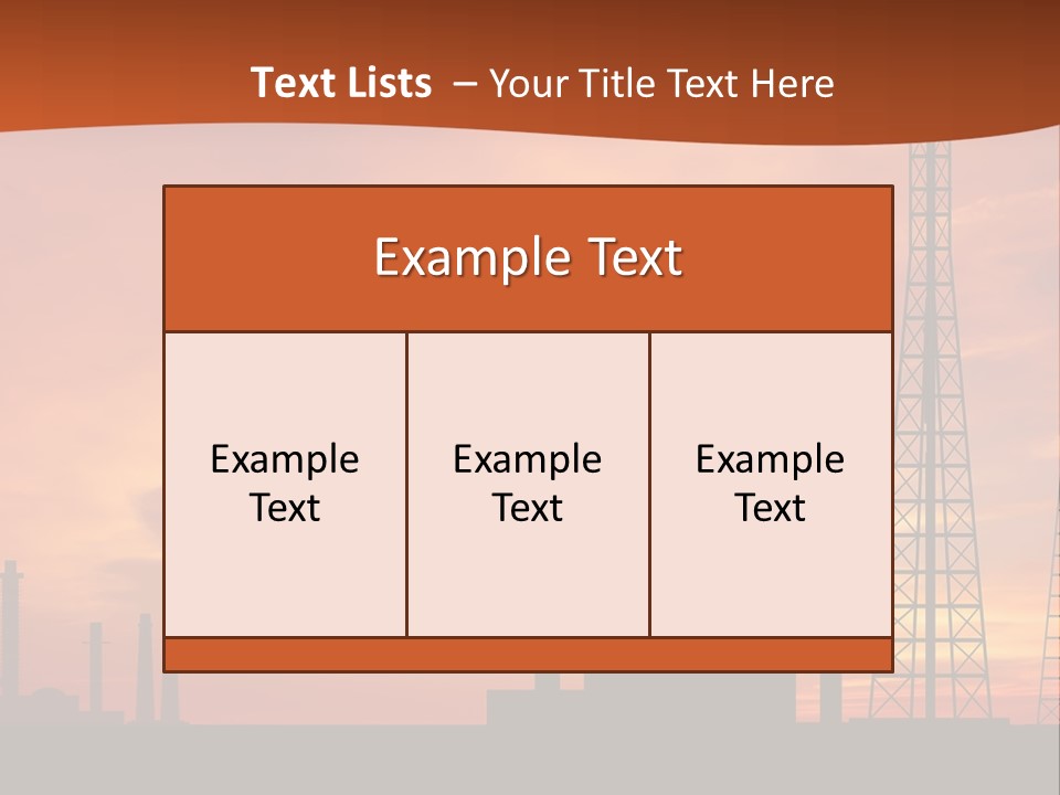 A Power Plant With A Sunset In The Background PowerPoint Template