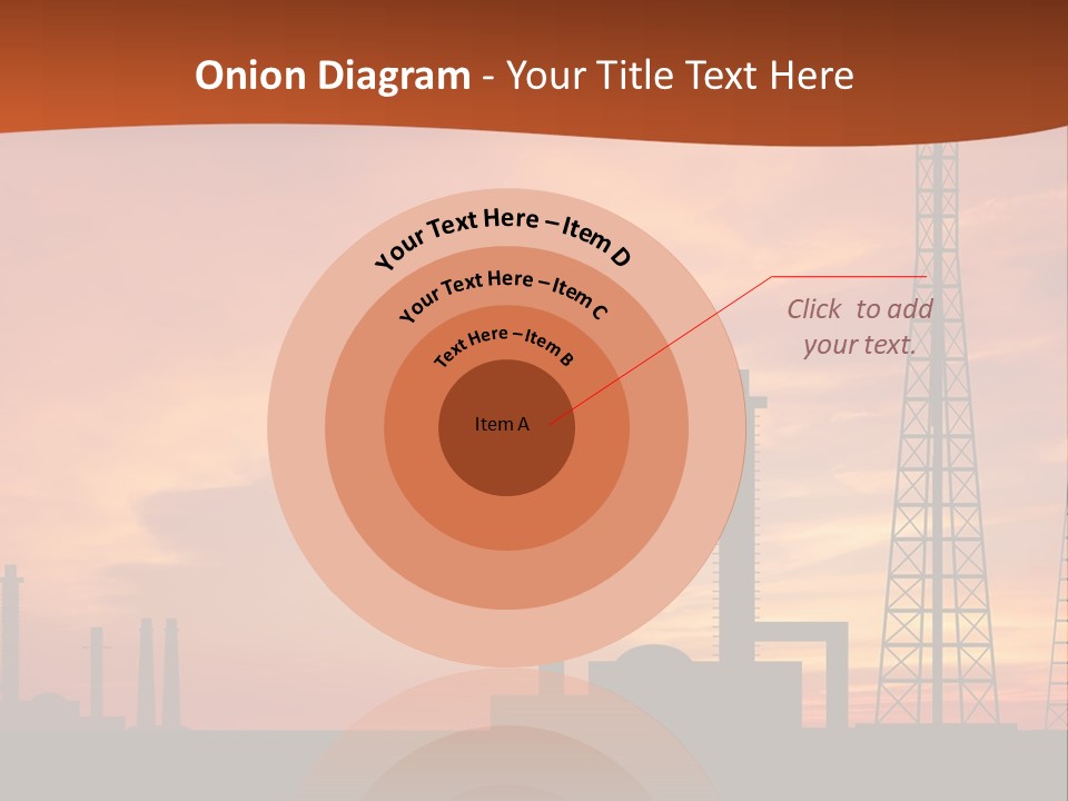 A Power Plant With A Sunset In The Background PowerPoint Template