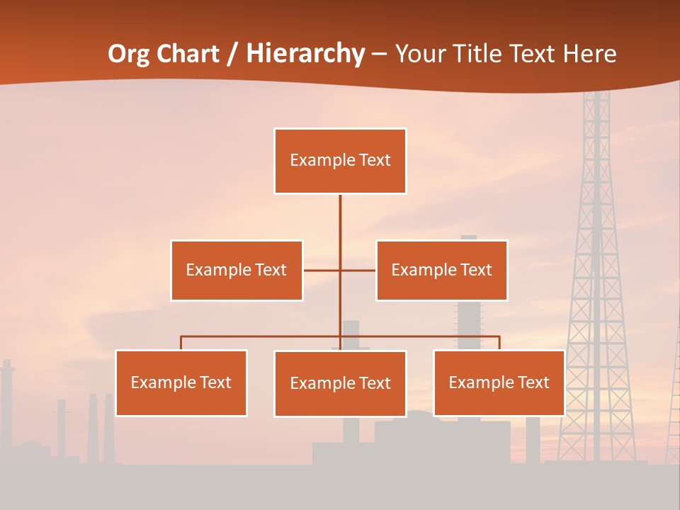 A Power Plant With A Sunset In The Background PowerPoint Template