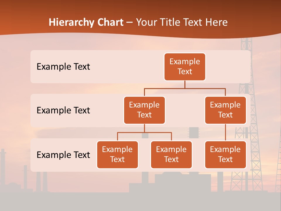 A Power Plant With A Sunset In The Background PowerPoint Template