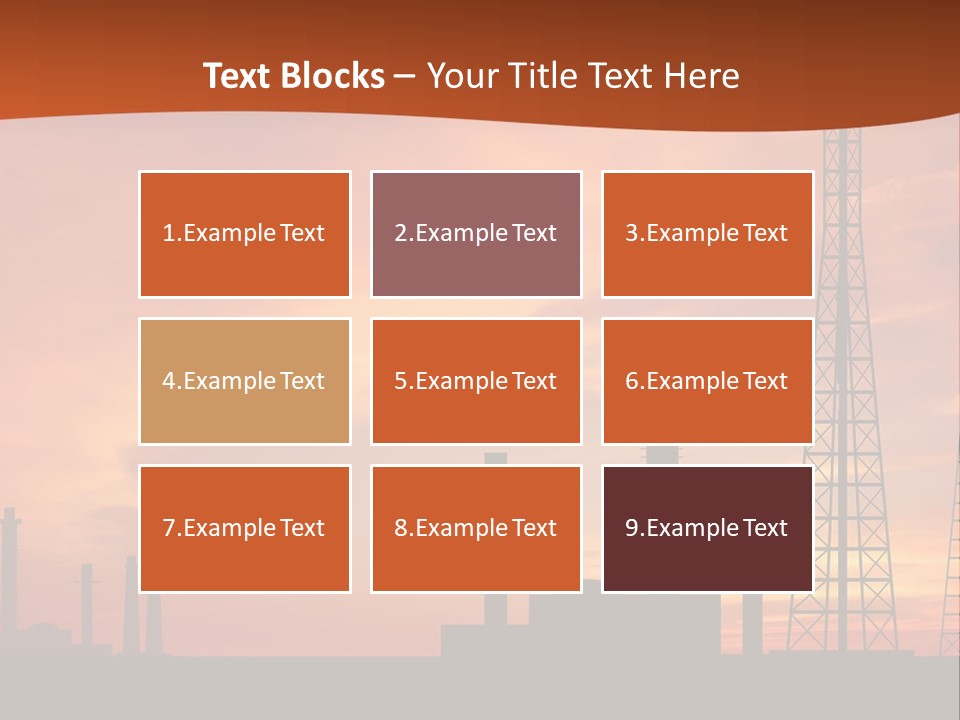 A Power Plant With A Sunset In The Background PowerPoint Template