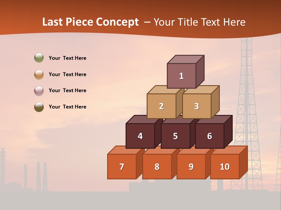A Power Plant With A Sunset In The Background PowerPoint Template