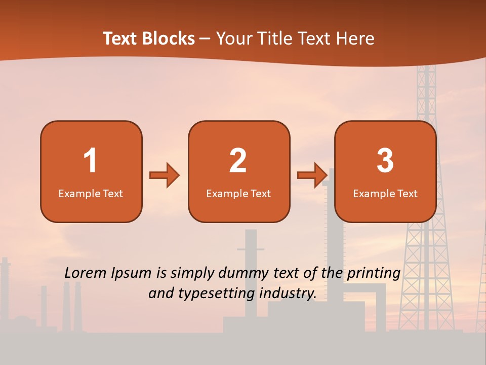A Power Plant With A Sunset In The Background PowerPoint Template