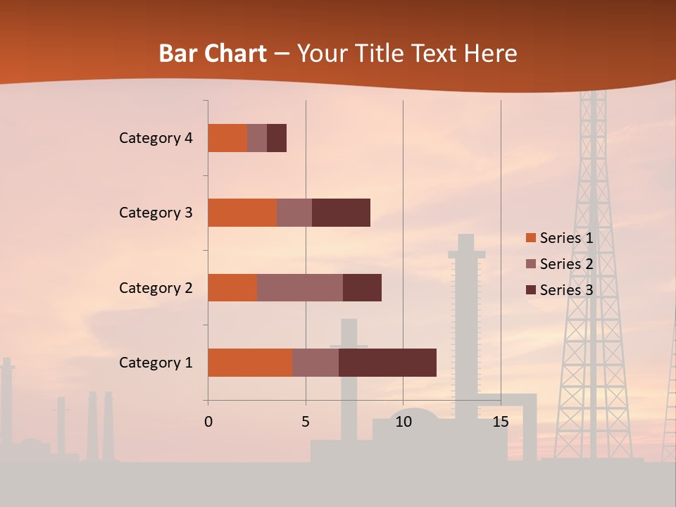 A Power Plant With A Sunset In The Background PowerPoint Template