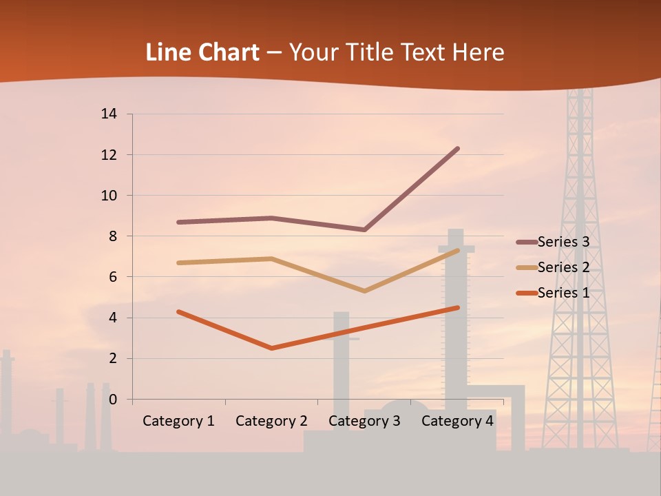 A Power Plant With A Sunset In The Background PowerPoint Template