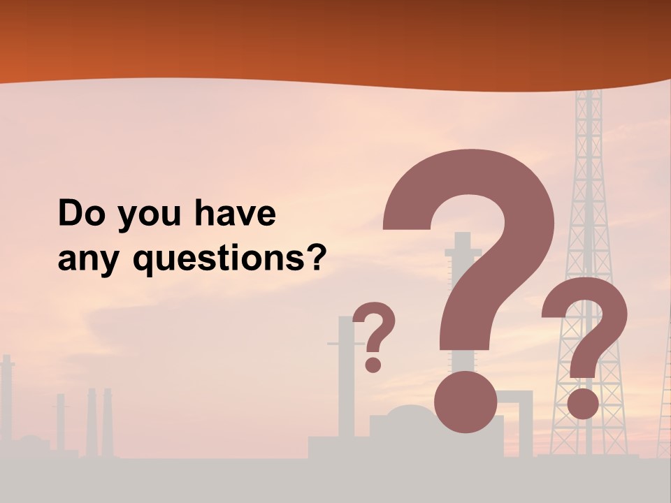 A Power Plant With A Sunset In The Background PowerPoint Template