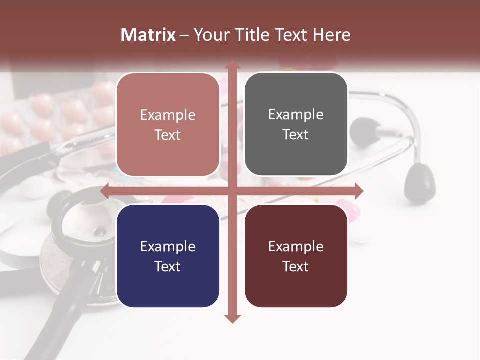 A Medical Powerpoint Presentation With Pills And A Stethoscope PowerPoint Template