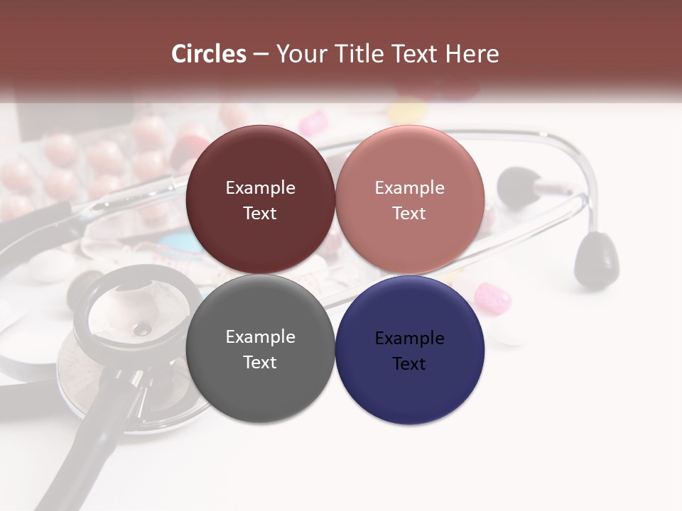 A Medical Powerpoint Presentation With Pills And A Stethoscope PowerPoint Template