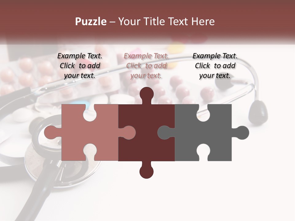 A Medical Powerpoint Presentation With Pills And A Stethoscope PowerPoint Template