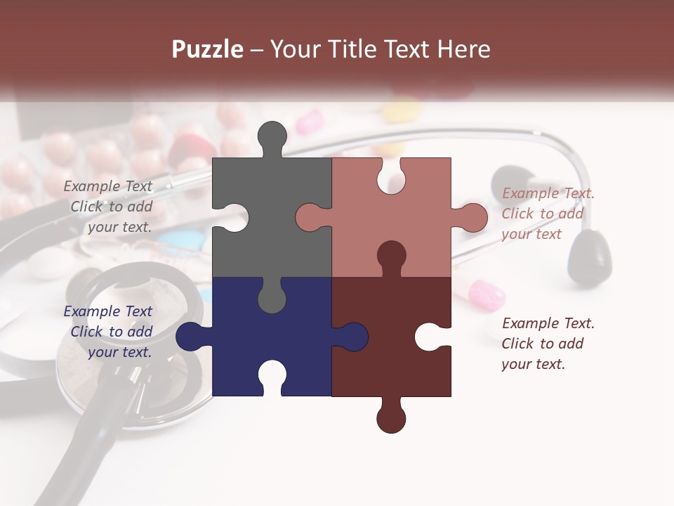 A Medical Powerpoint Presentation With Pills And A Stethoscope PowerPoint Template