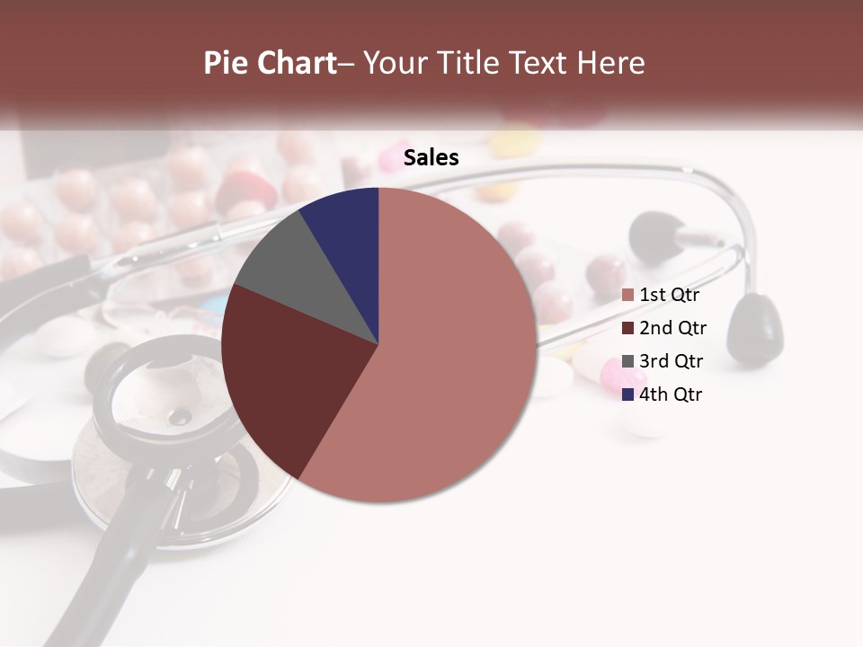 A Medical Powerpoint Presentation With Pills And A Stethoscope PowerPoint Template
