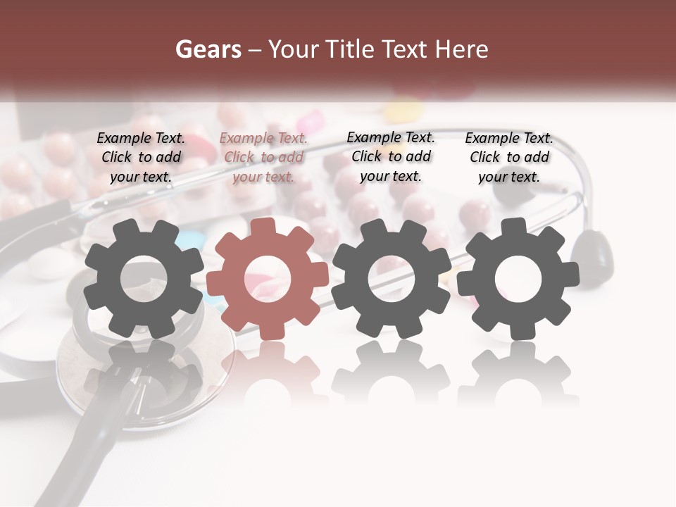 A Medical Powerpoint Presentation With Pills And A Stethoscope PowerPoint Template