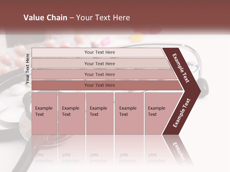 A Medical Powerpoint Presentation With Pills And A Stethoscope PowerPoint Template