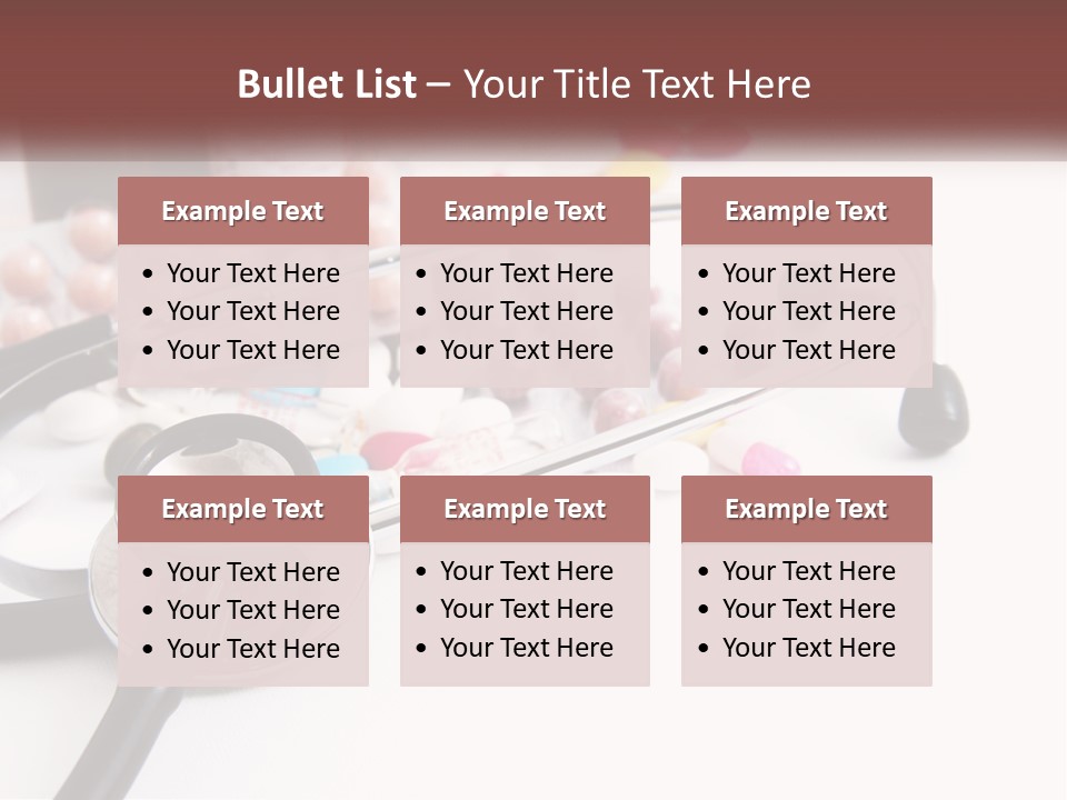 A Medical Powerpoint Presentation With Pills And A Stethoscope PowerPoint Template