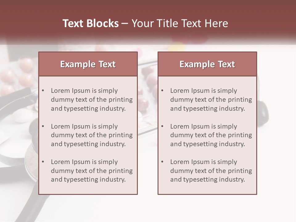 A Medical Powerpoint Presentation With Pills And A Stethoscope PowerPoint Template