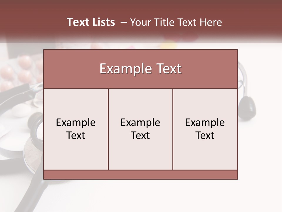 A Medical Powerpoint Presentation With Pills And A Stethoscope PowerPoint Template