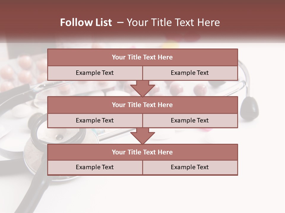 A Medical Powerpoint Presentation With Pills And A Stethoscope PowerPoint Template