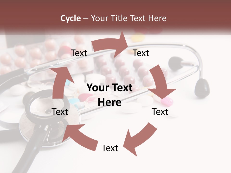 A Medical Powerpoint Presentation With Pills And A Stethoscope PowerPoint Template