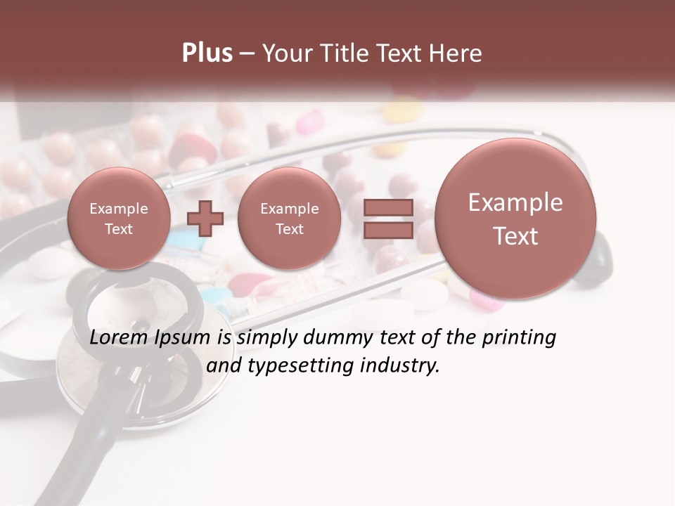 A Medical Powerpoint Presentation With Pills And A Stethoscope PowerPoint Template